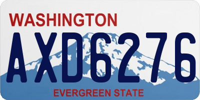 WA license plate AXD6276