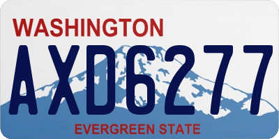 WA license plate AXD6277