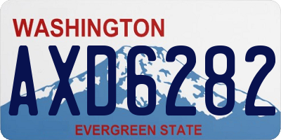 WA license plate AXD6282