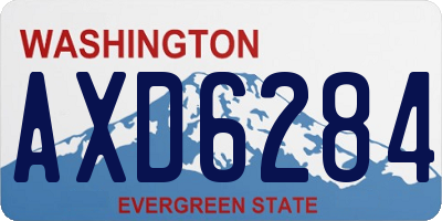 WA license plate AXD6284