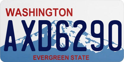 WA license plate AXD6290
