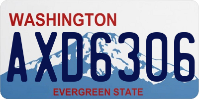 WA license plate AXD6306