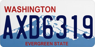 WA license plate AXD6319