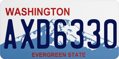 WA license plate AXD6330