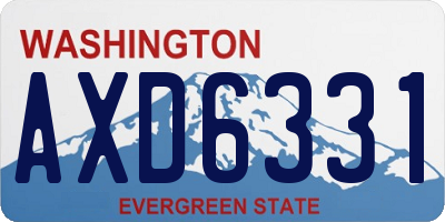 WA license plate AXD6331