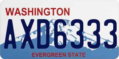 WA license plate AXD6333