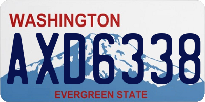 WA license plate AXD6338