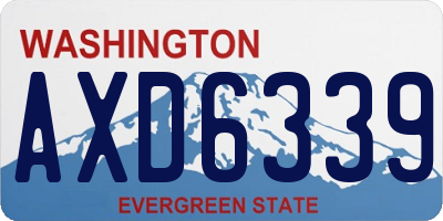 WA license plate AXD6339
