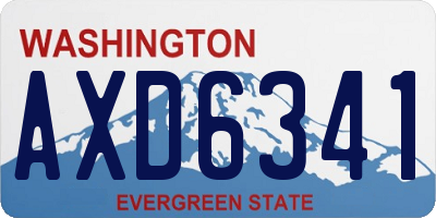 WA license plate AXD6341