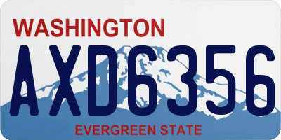 WA license plate AXD6356