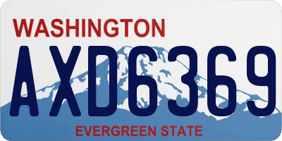 WA license plate AXD6369