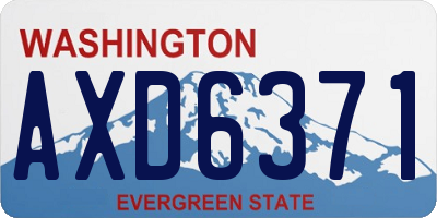 WA license plate AXD6371