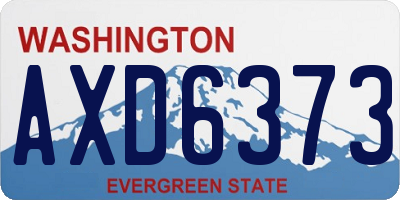 WA license plate AXD6373