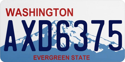 WA license plate AXD6375