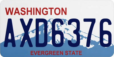 WA license plate AXD6376
