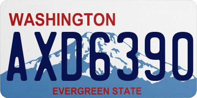 WA license plate AXD6390