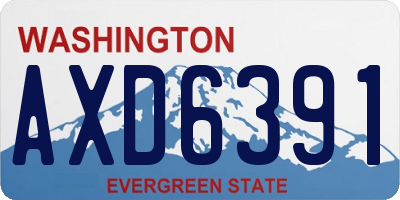 WA license plate AXD6391