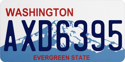WA license plate AXD6395