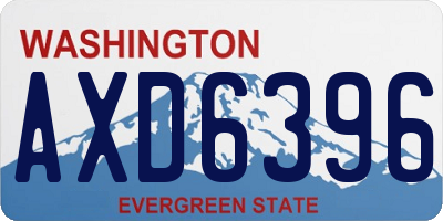 WA license plate AXD6396