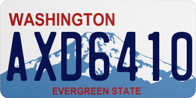 WA license plate AXD6410