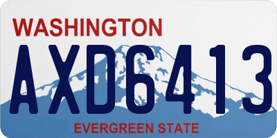 WA license plate AXD6413