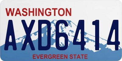 WA license plate AXD6414