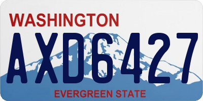 WA license plate AXD6427