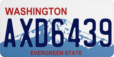 WA license plate AXD6439