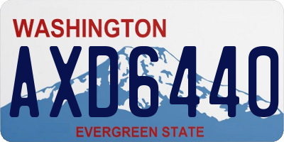 WA license plate AXD6440