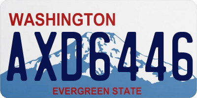 WA license plate AXD6446