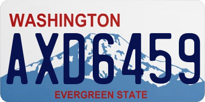 WA license plate AXD6459