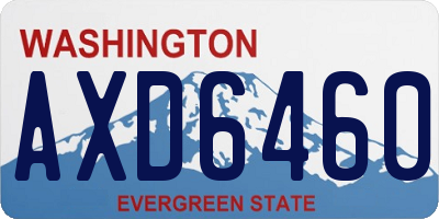 WA license plate AXD6460
