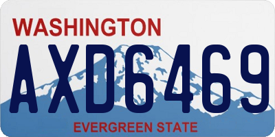 WA license plate AXD6469