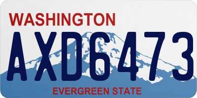 WA license plate AXD6473