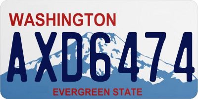 WA license plate AXD6474