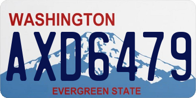 WA license plate AXD6479