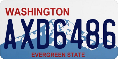 WA license plate AXD6486