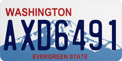 WA license plate AXD6491