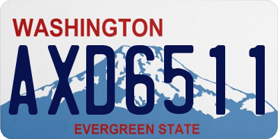 WA license plate AXD6511