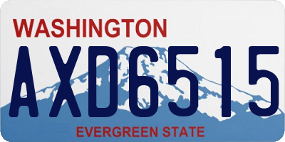 WA license plate AXD6515