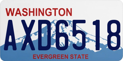 WA license plate AXD6518