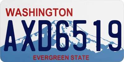 WA license plate AXD6519