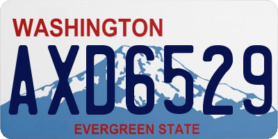 WA license plate AXD6529