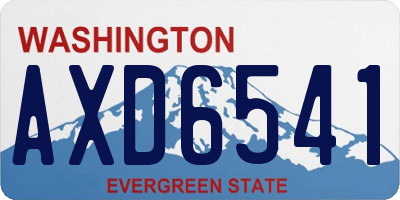 WA license plate AXD6541