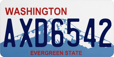 WA license plate AXD6542