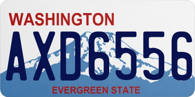 WA license plate AXD6556