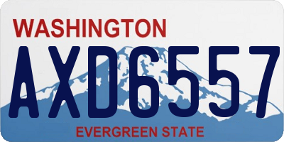 WA license plate AXD6557