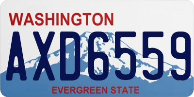 WA license plate AXD6559