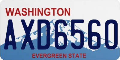 WA license plate AXD6560