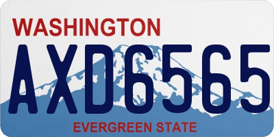 WA license plate AXD6565